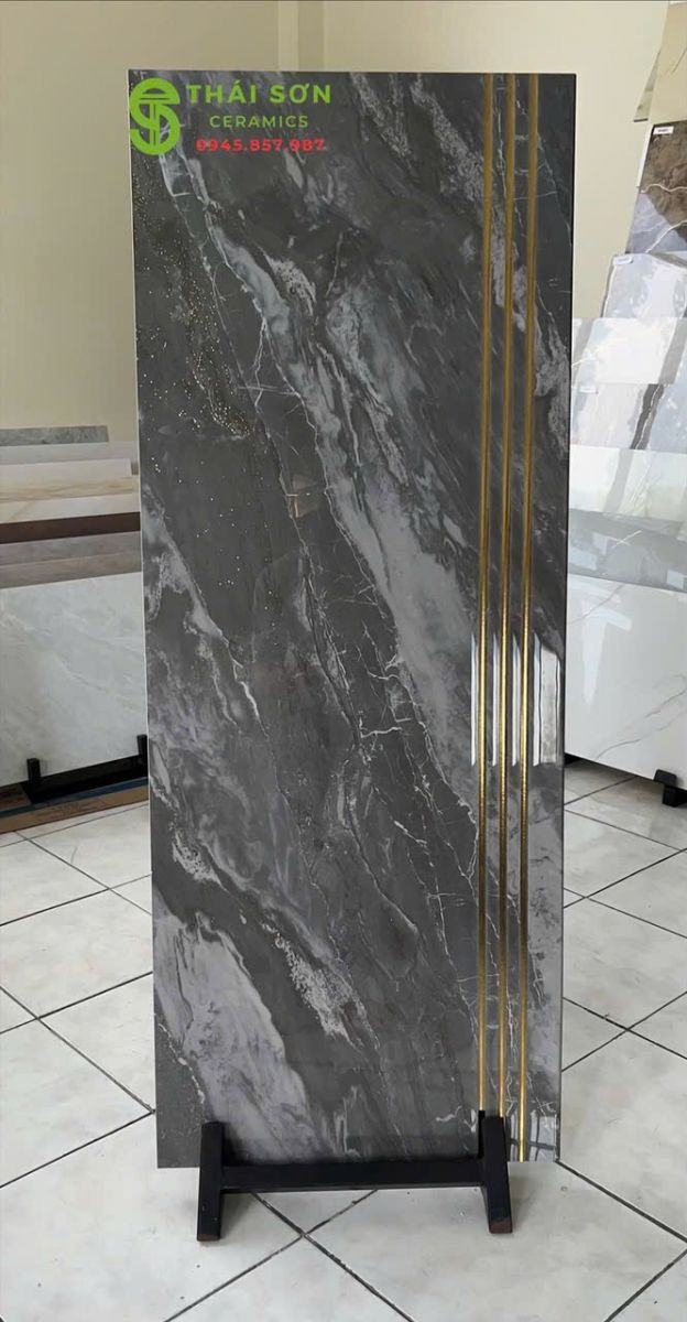 Gạch lát bậc cầu thang tam cấp 47x120 màu xám đậm