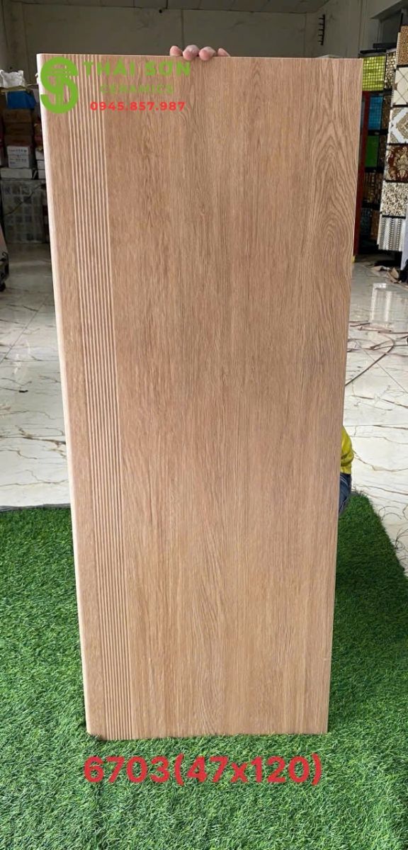 Đá giả gỗ lát cầu thang 47x120 matt mờ
