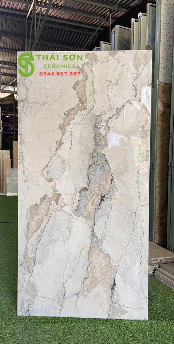 Gạch ấn độ 60x120 lát nền vân đá marble bóng kiếng