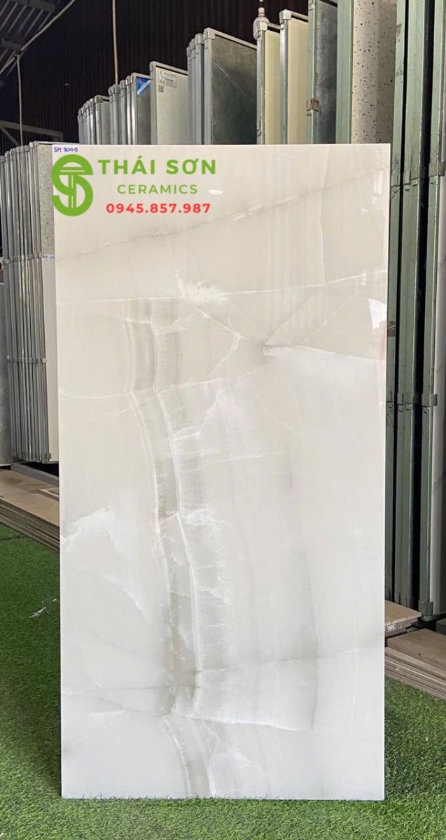 Gạch ấn độ 60x120 lát nền resort bóng kiếng