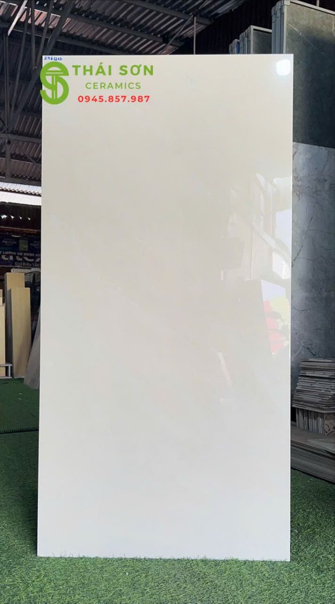 Gạch lát nền 60x120 bóng kiếng cmc kem vàng