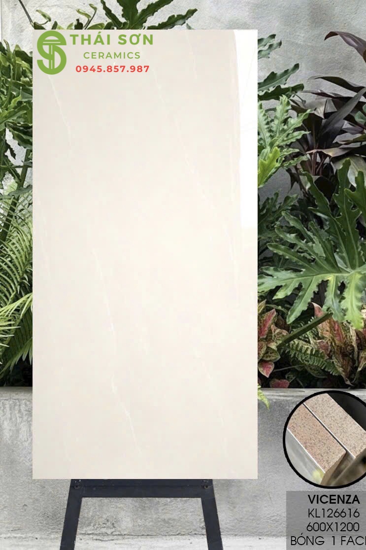 Gạch vicenza lát nền 60x120 màu vàng kem