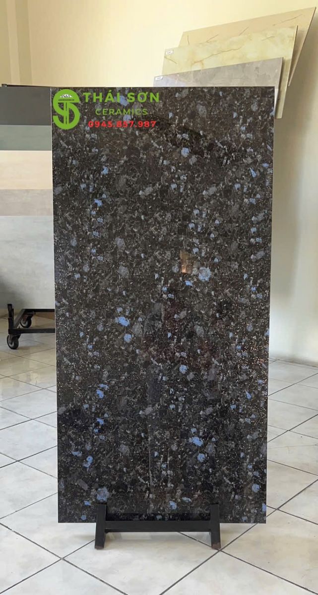 Gạch trung quốc 60x120 nhũ kim hoa cương đốm xanh