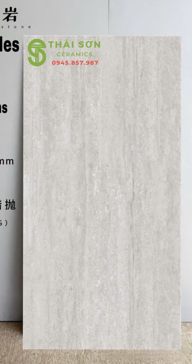 Gạch travertine màu xám 60x120 trung quốc lát nền