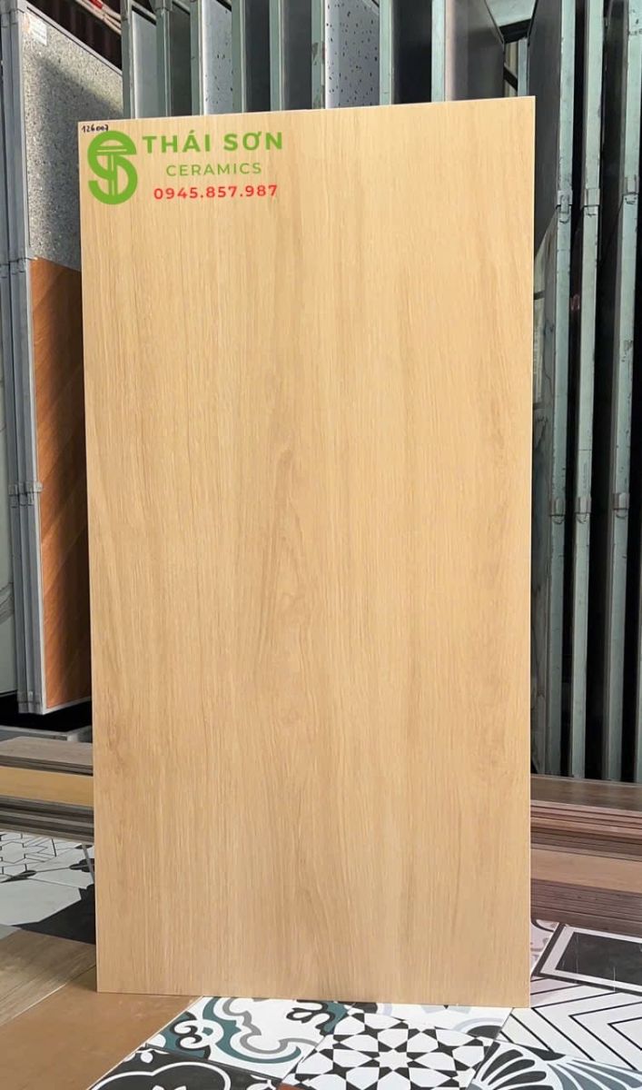 Gạch trung quốc 60x120 đá mờ màu vàng kem nhẹ