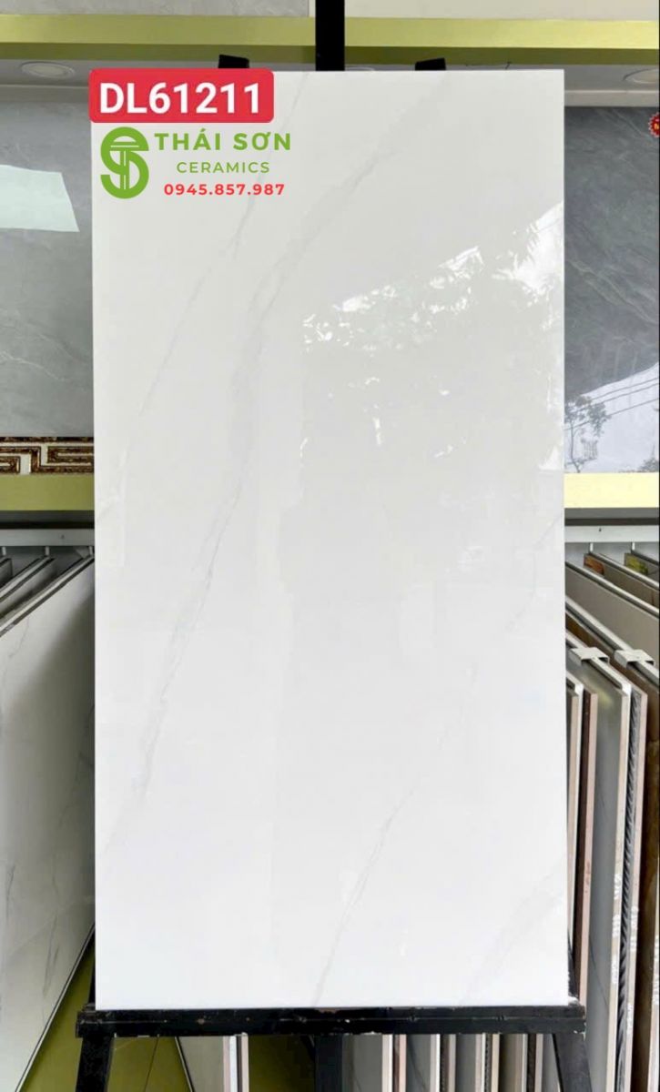 Gạch trung quốc trắng vân mây 60x120 bóng kiếng