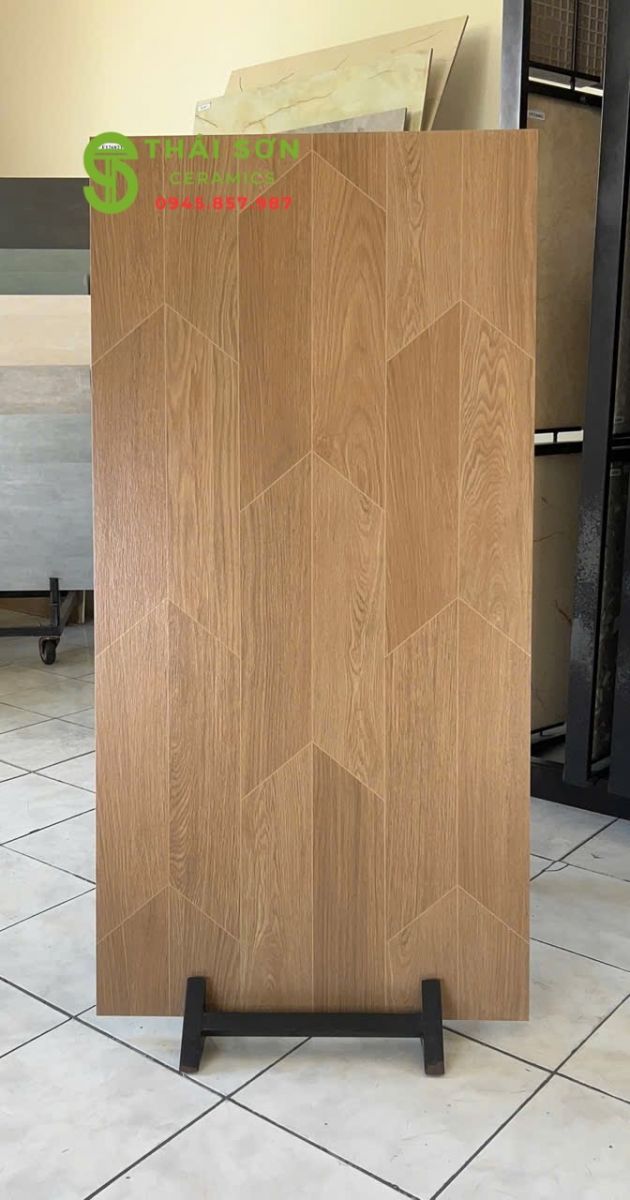Gạch trung quốc 60x120 vân gỗ màu vàng nâu