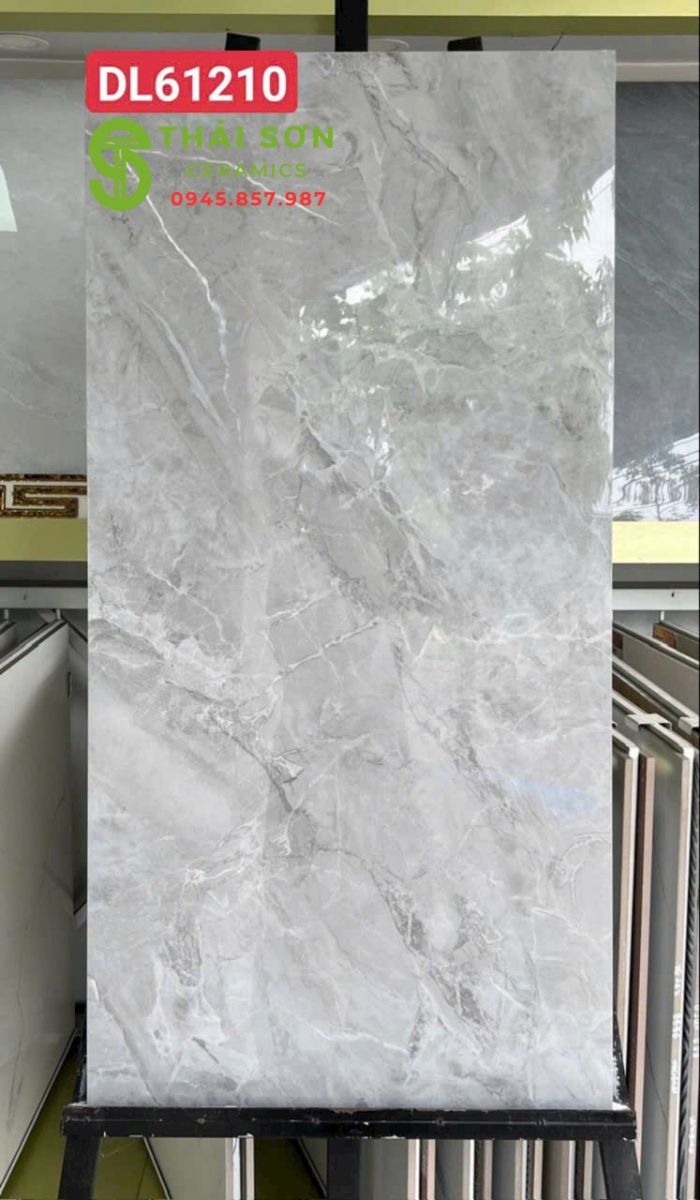 Gạch trung quốc màu xám vân 60x120 ốp lát bóng kiếng