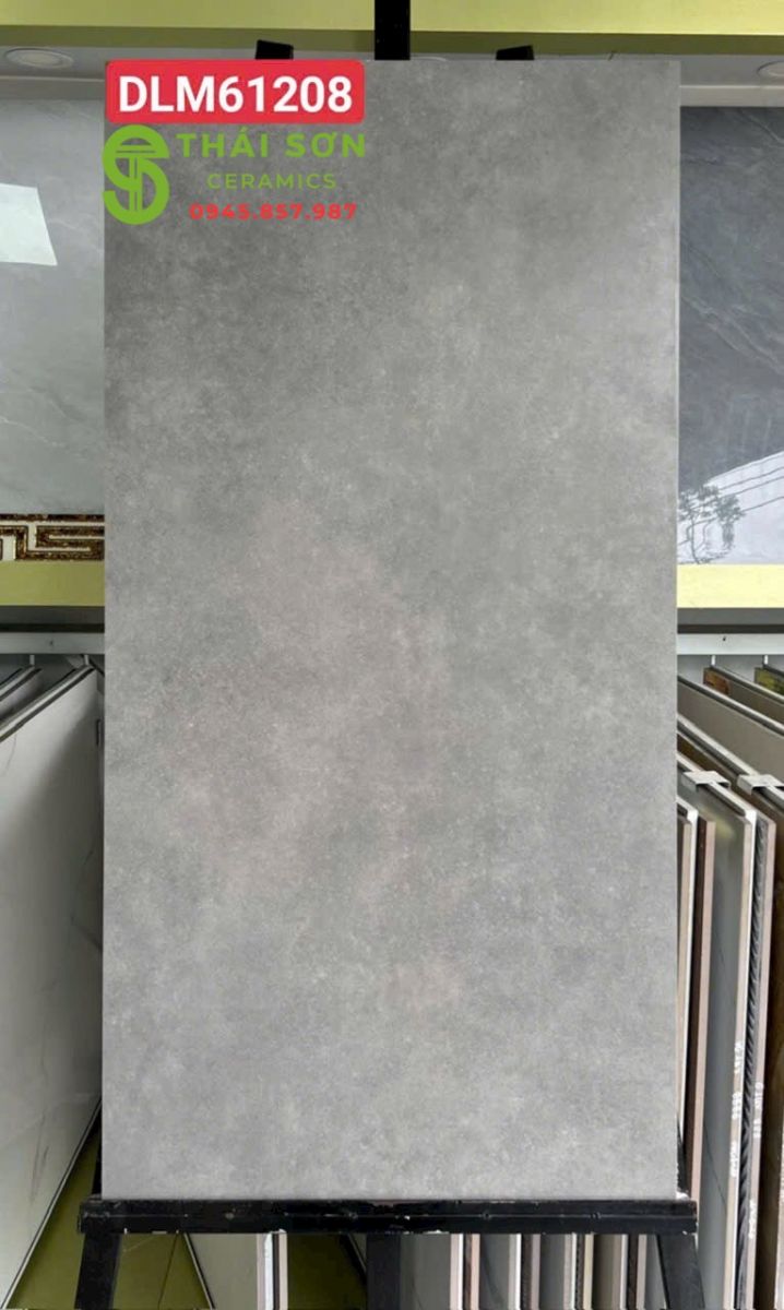 Gạch trung quốc 60x120 matt mịn vân xi măng xám