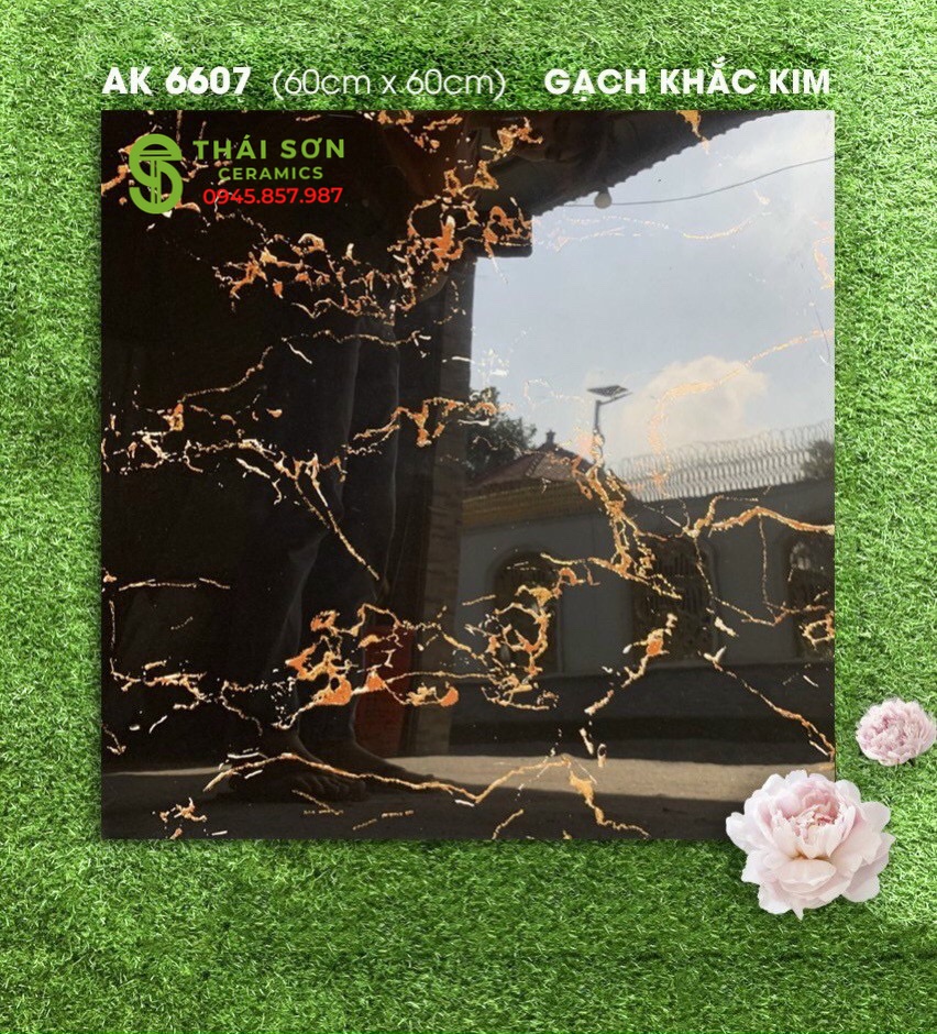 Gạch khắc kim vân cam 60x60