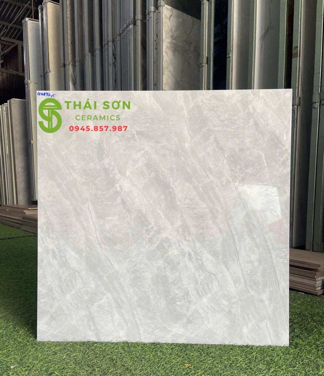 Gạch vitto hoàn mỹ 60x60 bóng kiếng lát nền vân xám