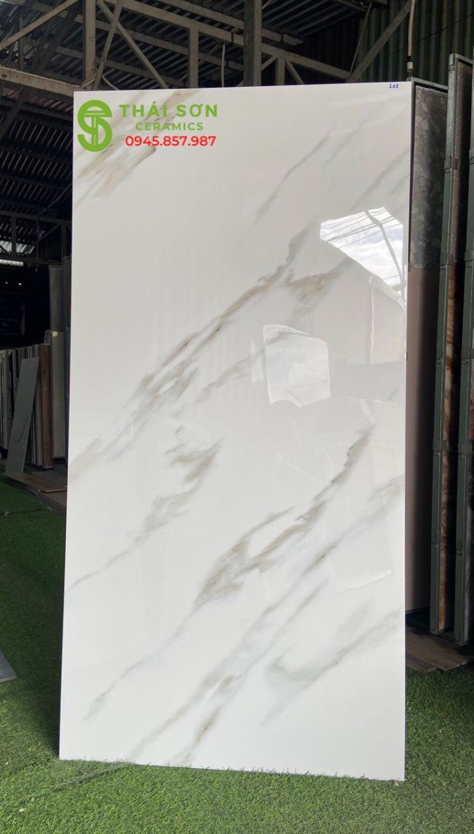 Gạch lát nền trắng vân đá 80x160 ấn độ