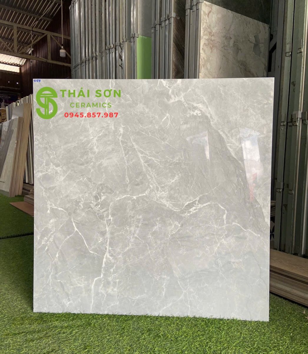 Gạch bóng kính 80x80 toko màu xám vân lát nền