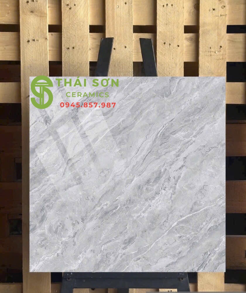 Gạch màu xám hà thanh 80x80 bóng kiếng