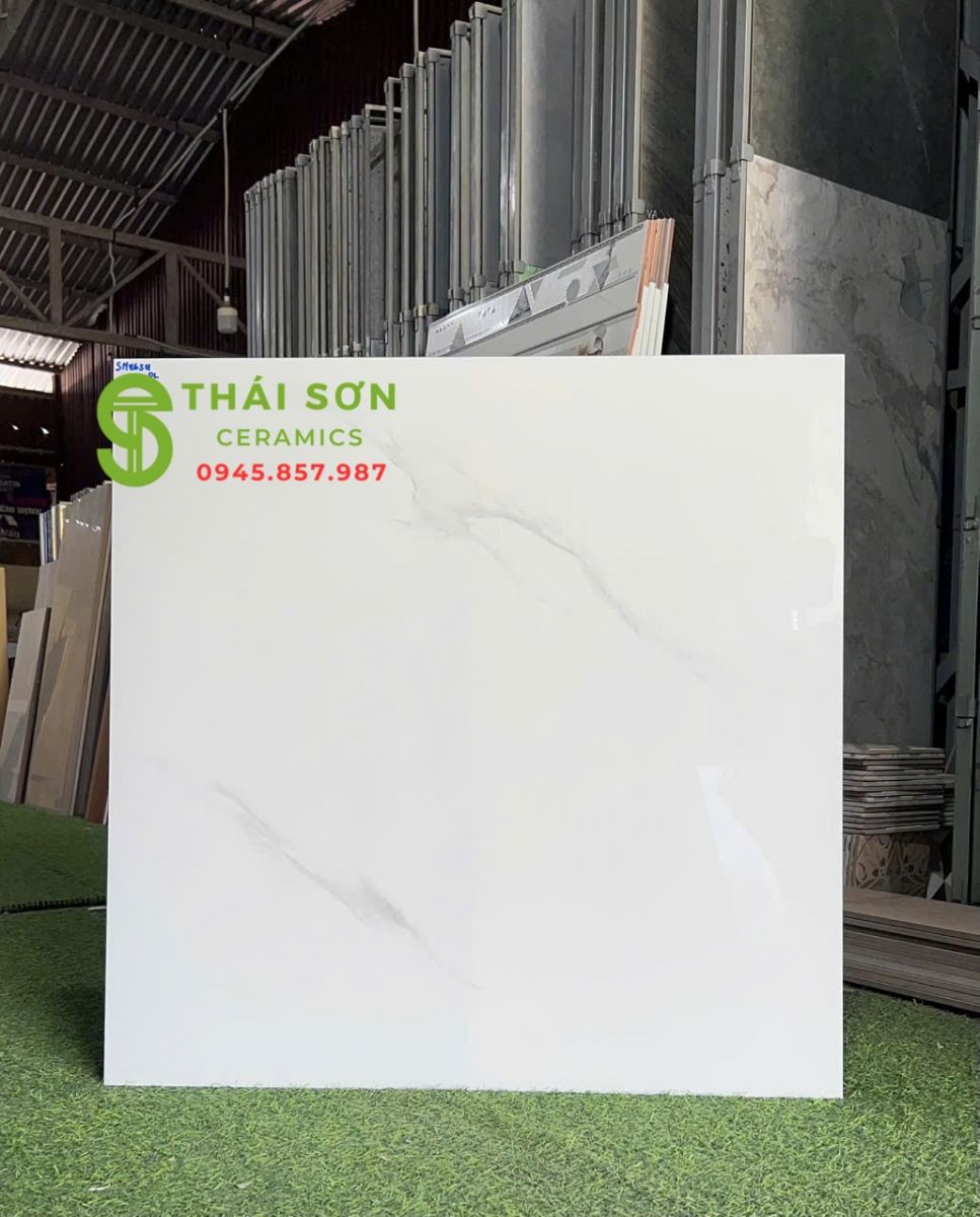 Gạch lát nền kamado 80x80 trắng mây
