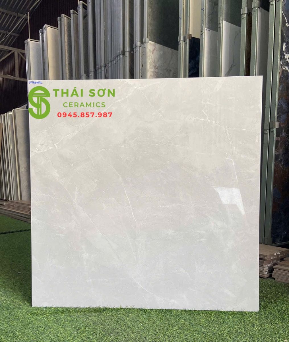 Gạch catalan màu xám 80x80 bóng kiếng lát nền phòng ngủ