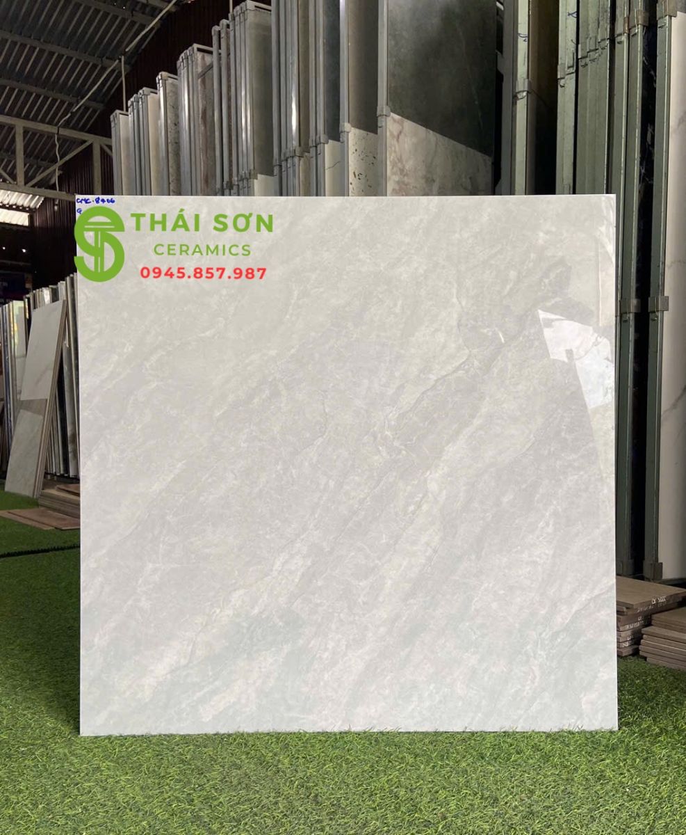 Gạch lót sàn vân xám cmc 80x80 bóng kiếng