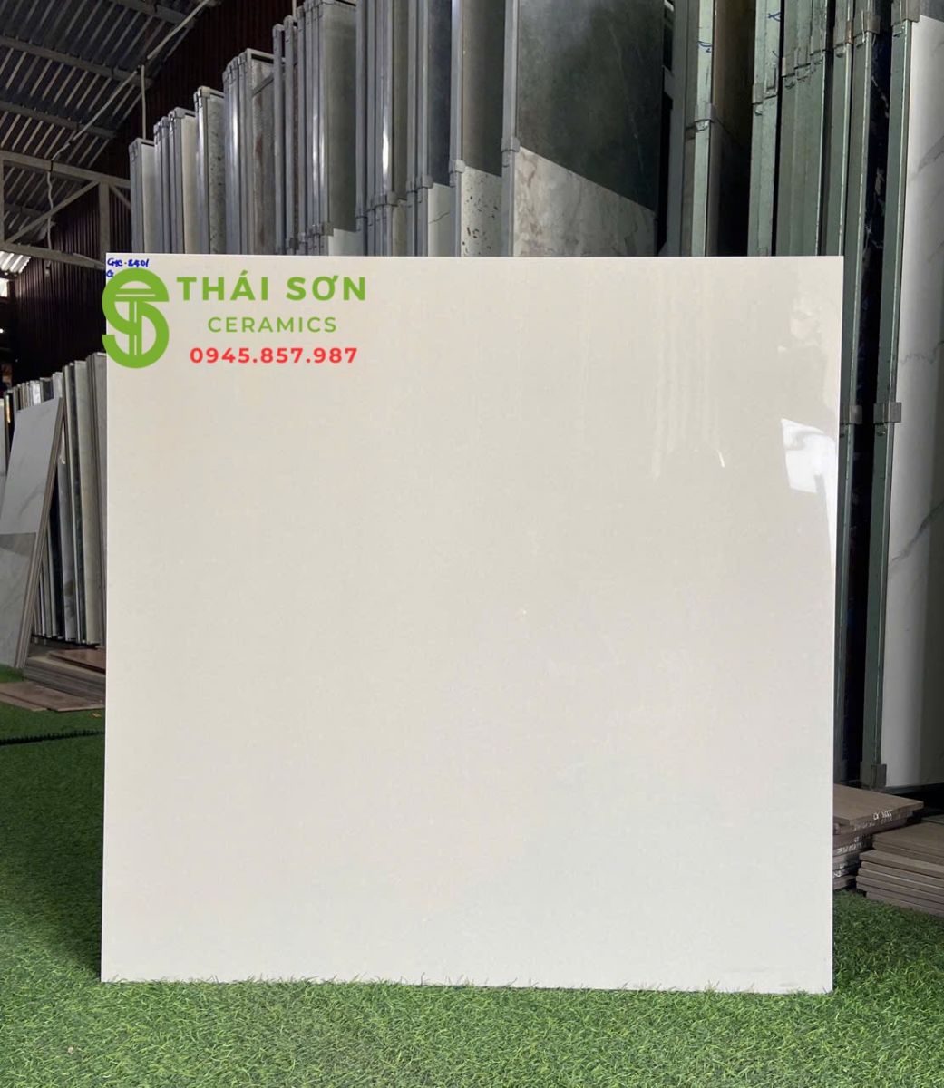 Gạch lát nền màu xà cừ vàng 80x80 cmc bóng kiếng