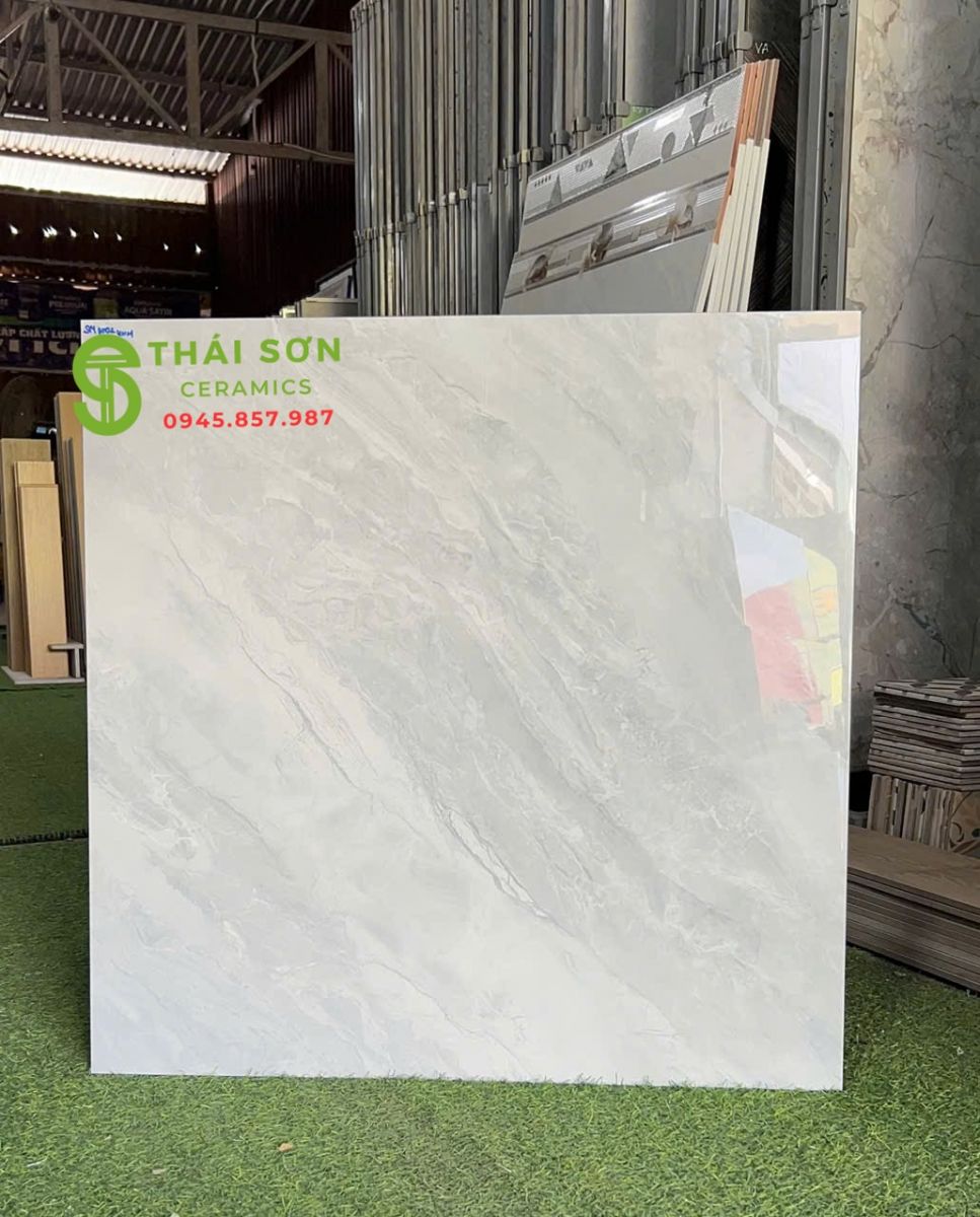 Gạch takao lát nền 80x80 xám vân mây