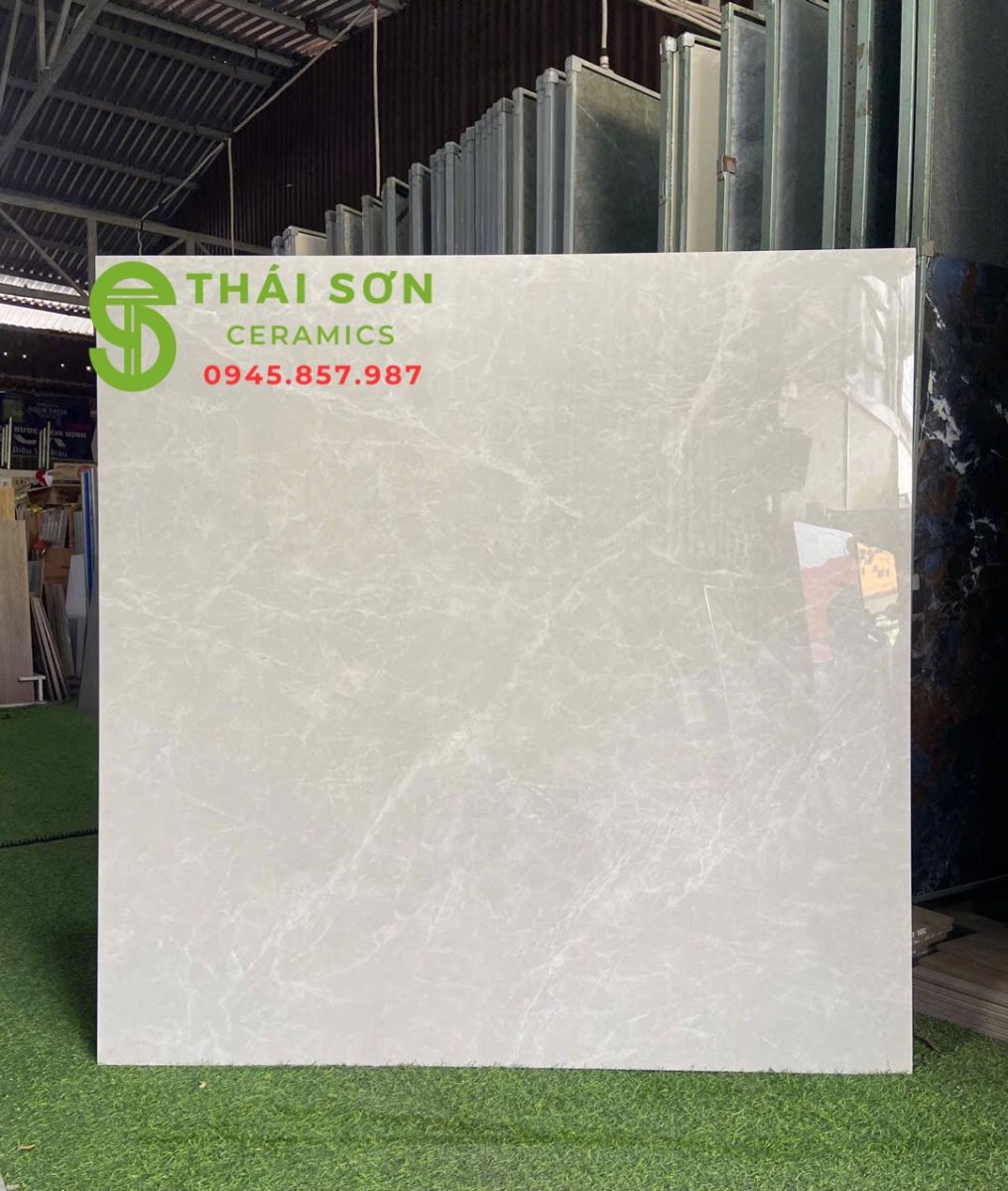 Gạch ấn độ 120x120 lát nền bóng kiếng màu xám vân