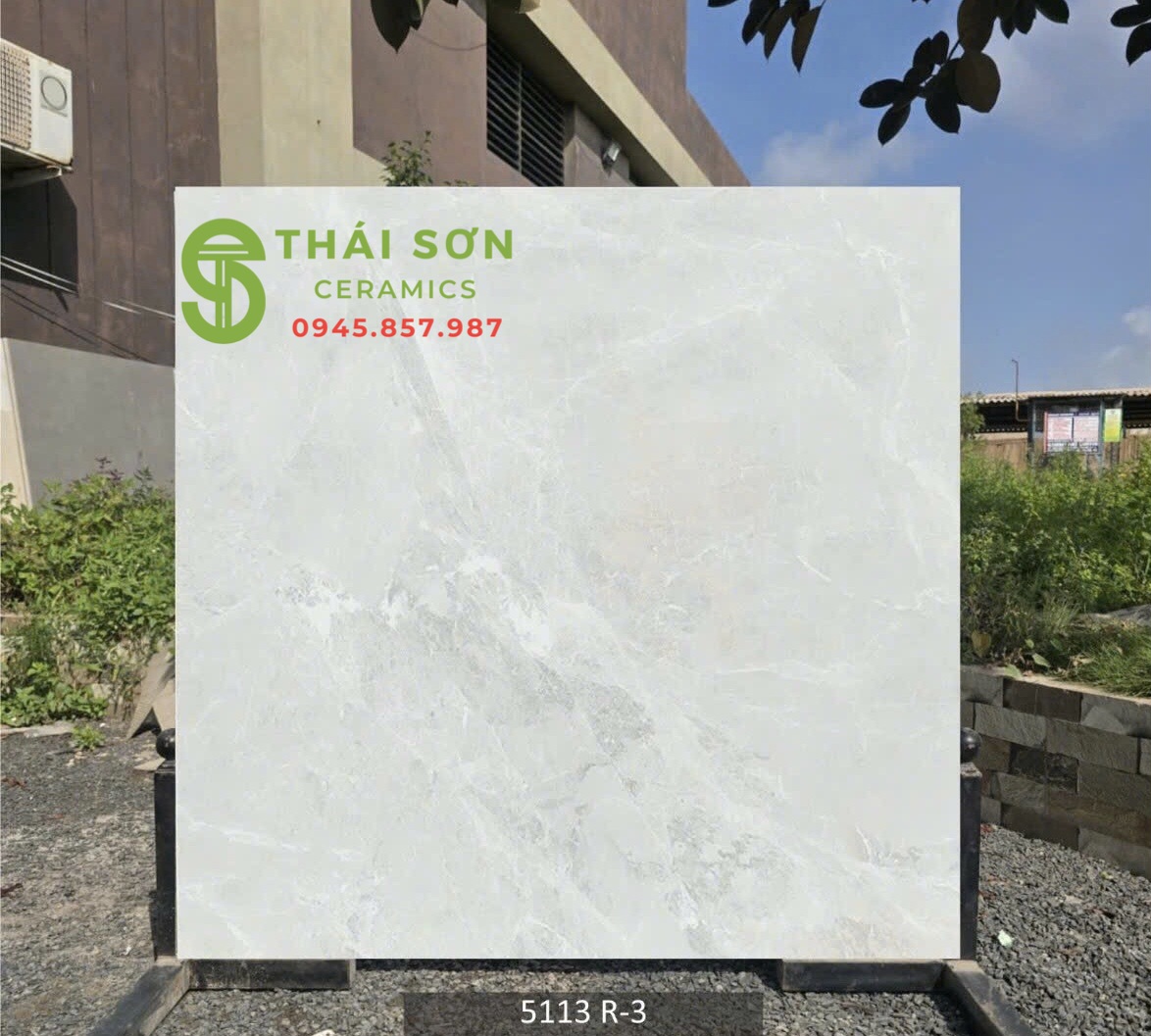 Gạch bóng kiếng 120x120 lát nền phòng ngủ vân xám