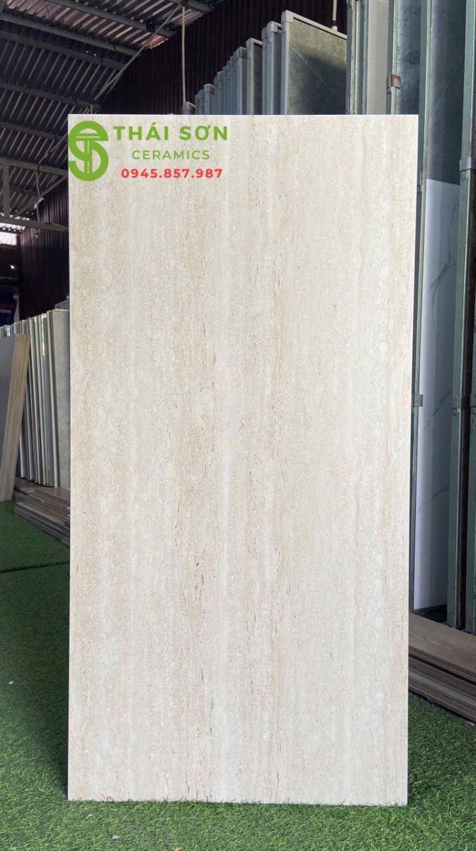 Gạch ấn độ matt mờ 60x120 màu kem vân đá