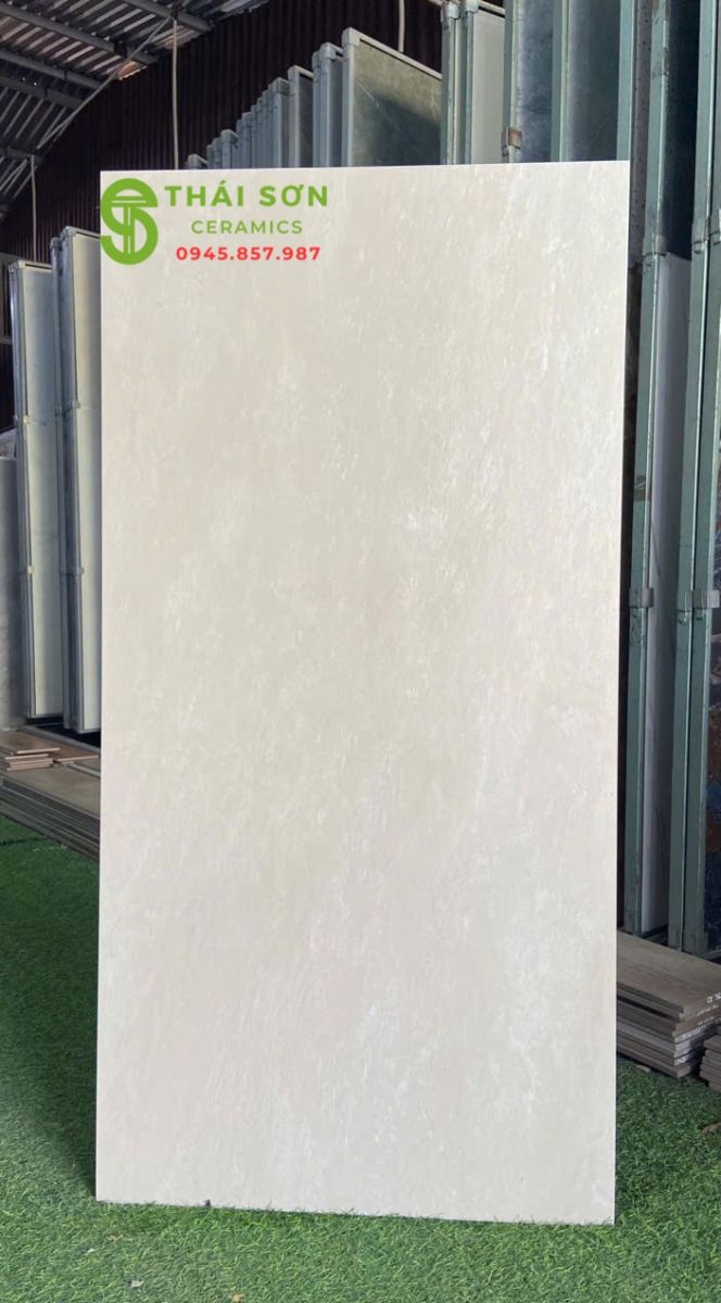 Gạch lát nền 60x120 matt mờ màu kem cao cấp