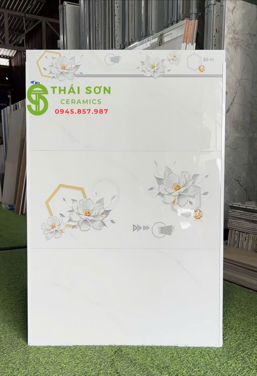 Gạch bóng kiếng 30x60 vân trắng xám ốp tường