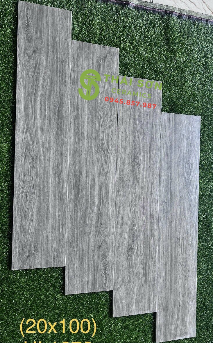 Gạch trung quốc 20x100 vân giả gỗ màu xám