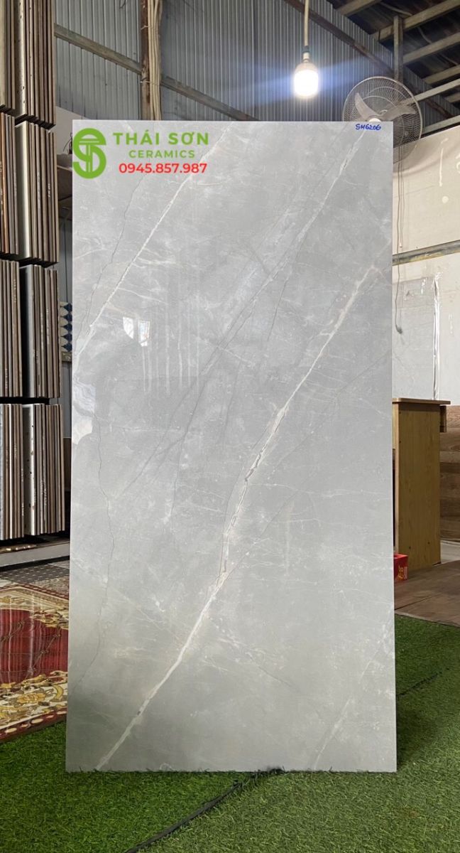 Gạch lát nền 60x120 ấn độ vân đá xám