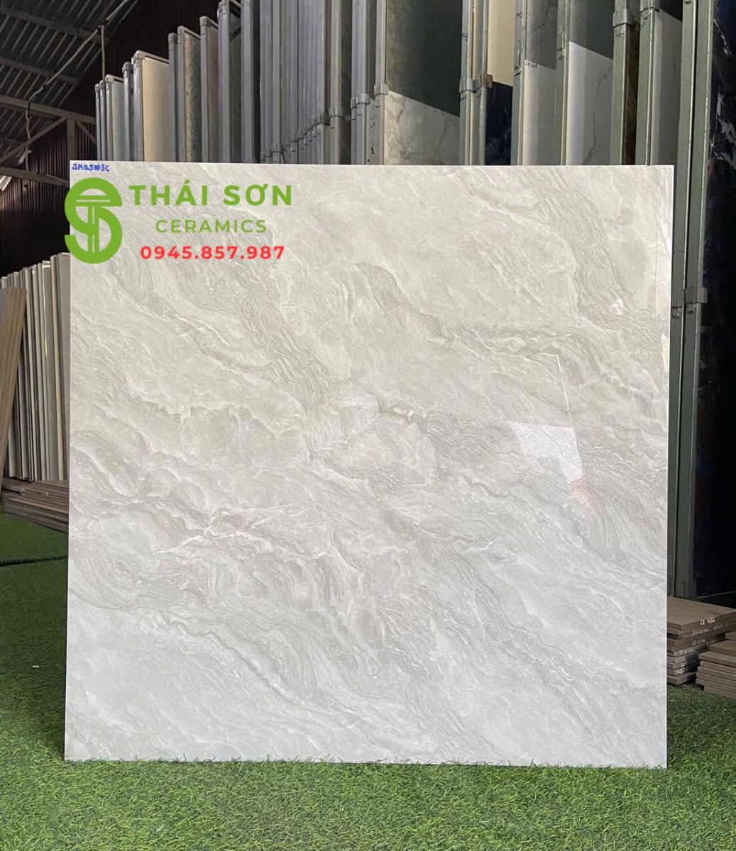 Gạch màu xám vân đá 80x80 catalan xsmart bóng kiếng