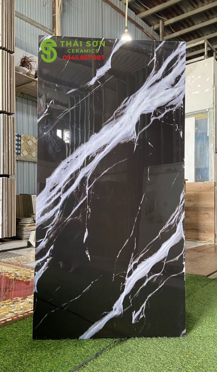 Gạch lót nền 60x120 trung quốc đen vệt trắng