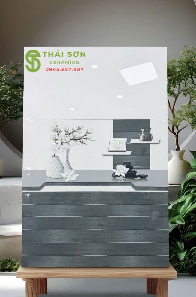 Gạch ốp tường 30x60 hà thanh bóng kiếng bộ đậm nhạt 3D