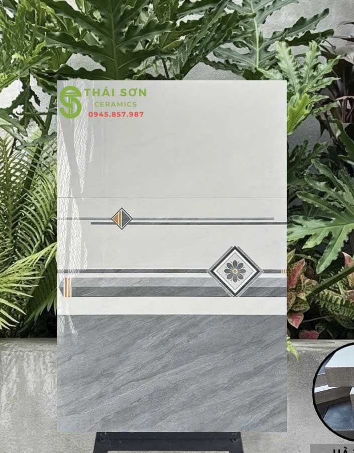 Gạch ốp tường bóng kiếng 30x60 hà thanh bộ đậm nhạt xám vân đá