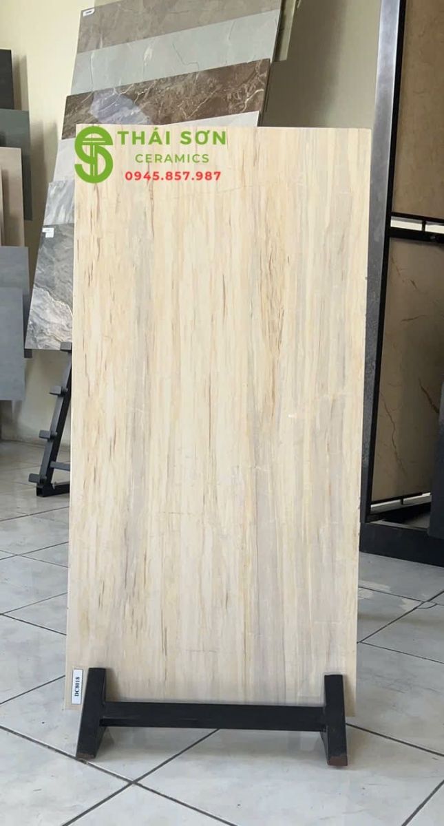 Gạch ốp tường 40x80 trung quốc màu vàng kem nhạt