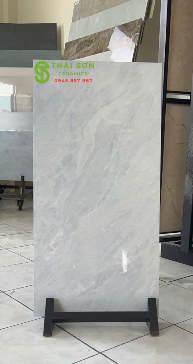 Gạch ốp tường 40x80 trung quốc màu xám nhẹ xương đá