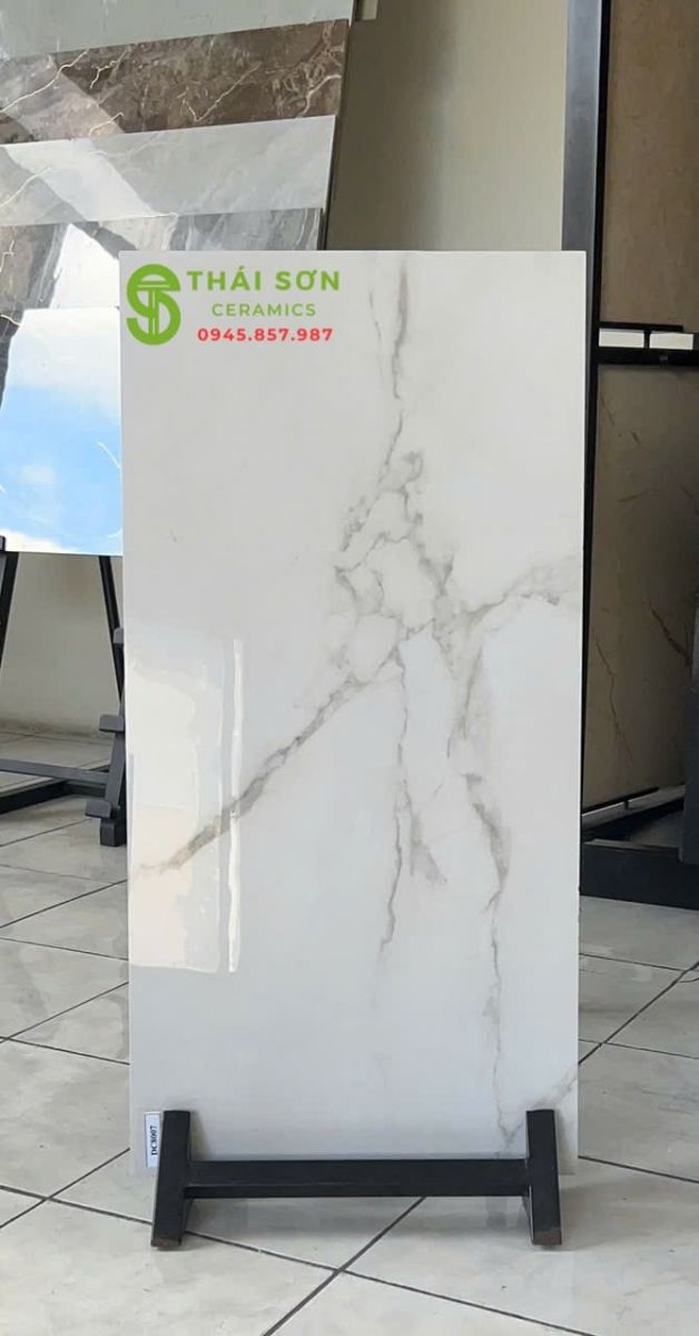 Gạch ốp tường 40x80 trung quốc vân marble màu xám khói