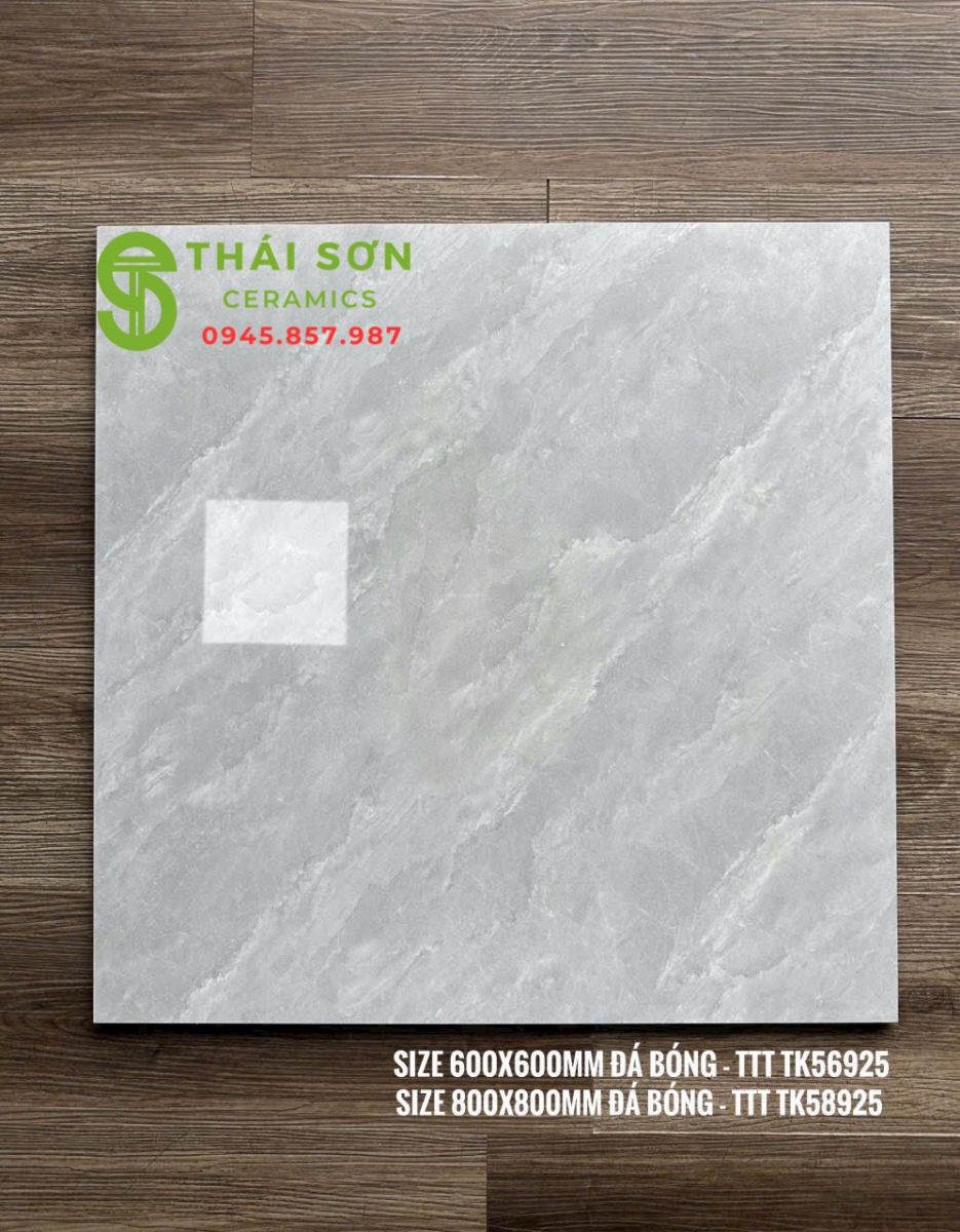 Gạch takao màu xám bóng kiếng 60x60 lát nền phòng khách