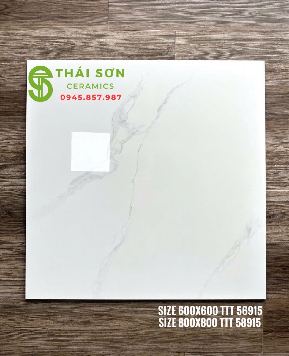 Gạch trắng mây takao bóng kiếng 60x60