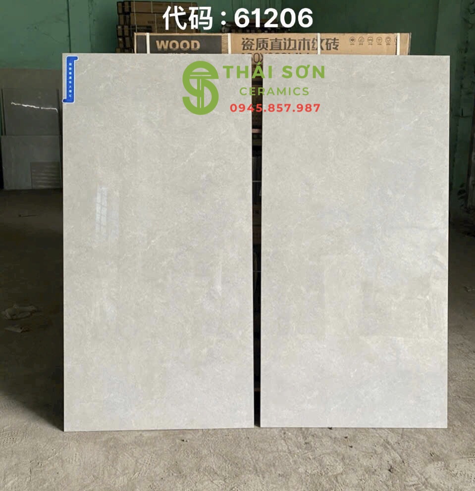 Gạch trung quốc 60x120 đồng chất màu xám bóng kiếng