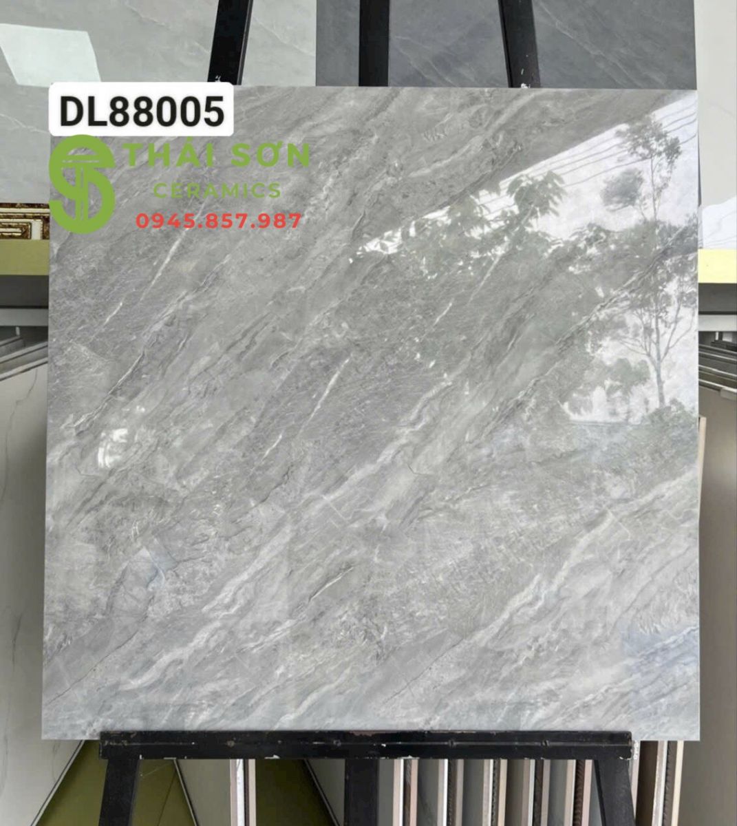 Gạch trung quốc 80x80 màu xám bóng kiếng giá tốt