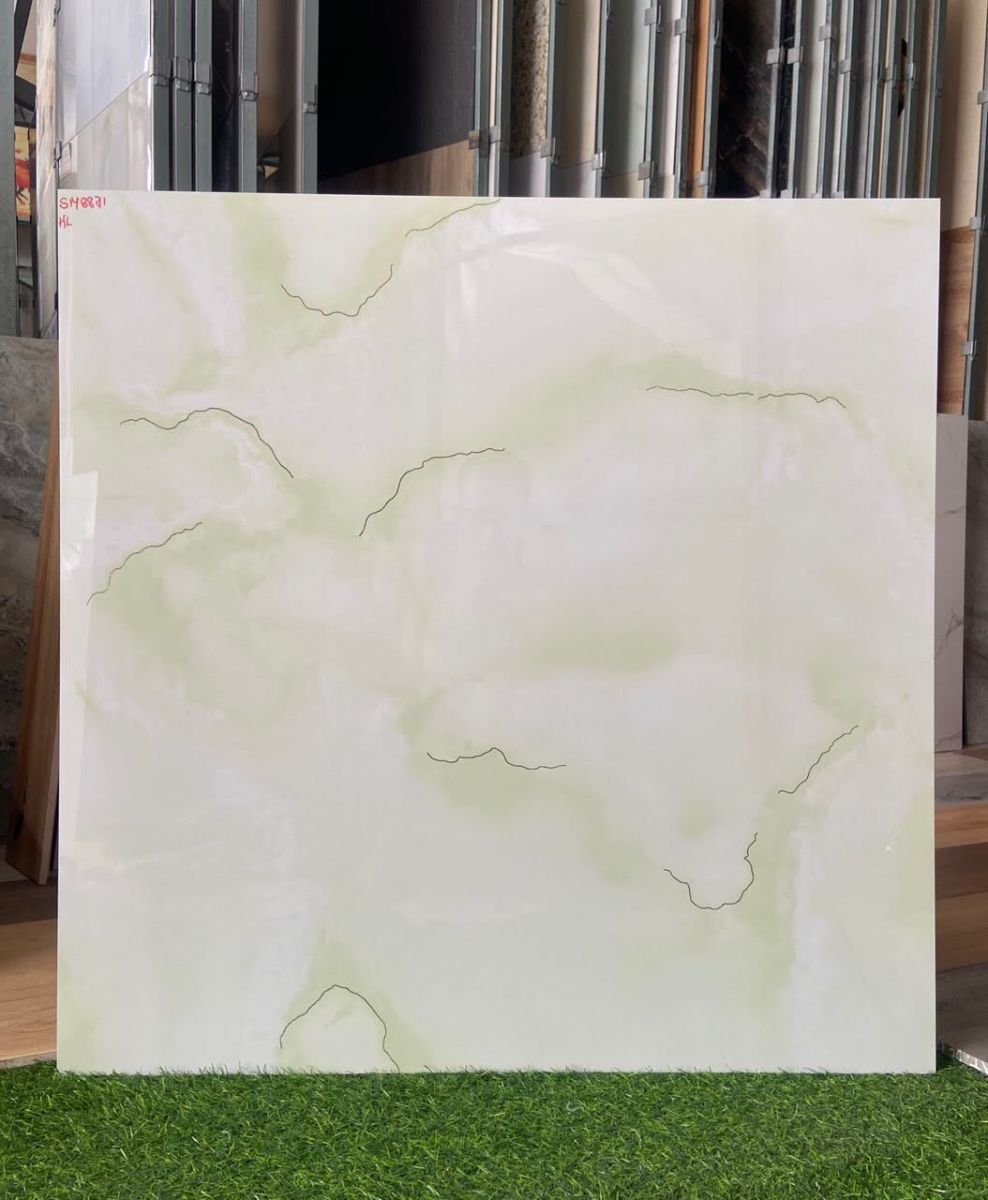 gạch trung quốc 80x80 xanh nhũ vàng