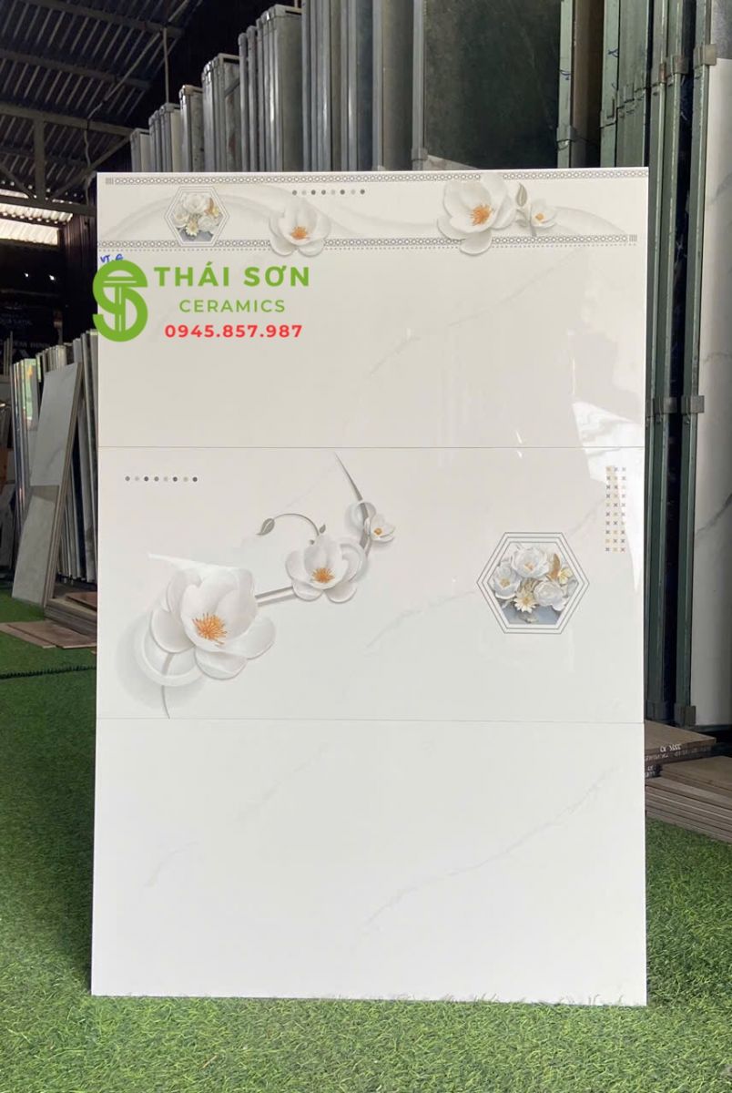 Gạch ốp bóng kiếng trắng vân mây 30x60 vitto