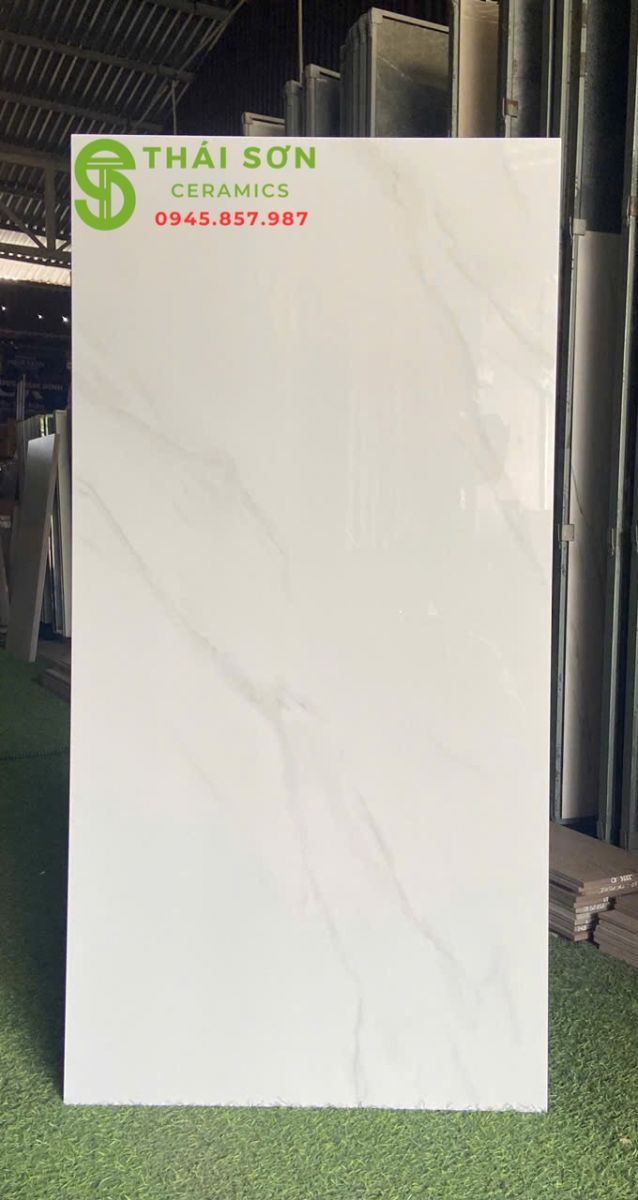 Gạch 60x120 trắng vân mây bóng kiếng vitto