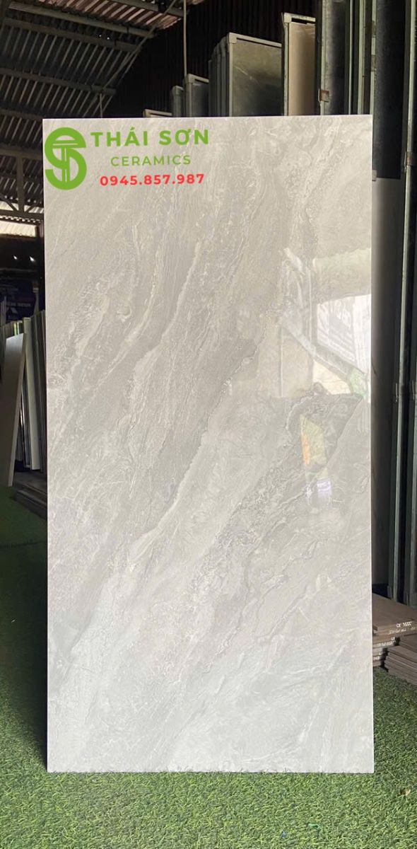 Gạch lát nền vitto 60x120 bóng kiếng xám vân đá